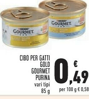 Conad Gourmet purina cibo per gatti offerta