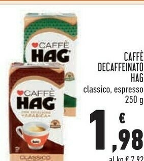 Conad Caffè decaffeinato naturale 250 g(ml) offerta