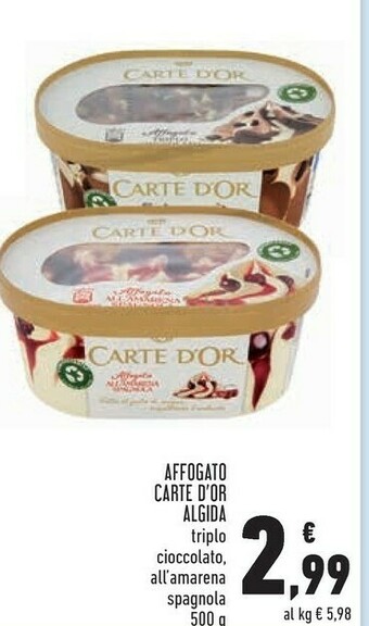 Conad Carte d'or affogato all'amarena spagnola 500 g(ml) offerta