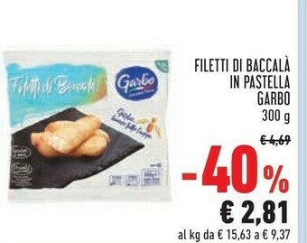 Conad Garbo filetti di baccala in pastella offerta