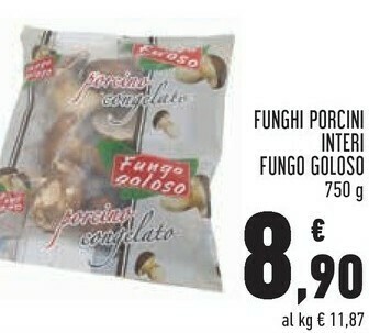 Conad Fungo goloso funghi porcini interi offerta