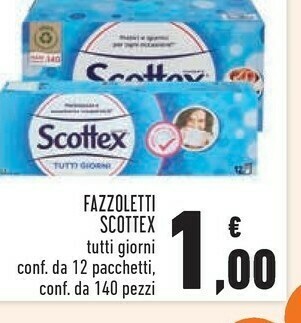 Conad Fazzoletti tutti giorni 140 pezzi offerta