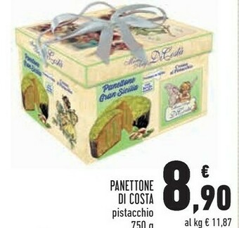 Conad Superstore Di costa panettone pistacchio 750 g offerta