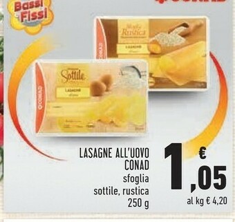 Conad Superstore Conad lasagne all'uovo offerta