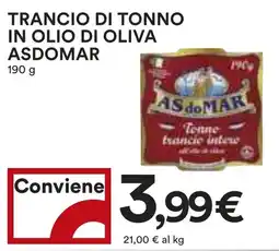 Coop Superstore Trancio di tonno in olio di oliva ASDOMAR offerta