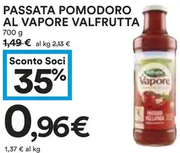 Coop Superstore Passata pomodoro al vapore VALFRUTTA offerta