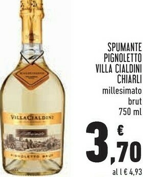 Conad Superstore Spumante pignoletto villa cialdini millesimato brut offerta