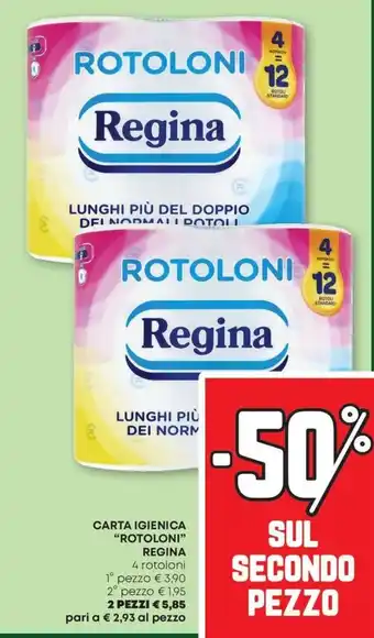 Pam Carta igienica "rotoloni" REGINA offerta