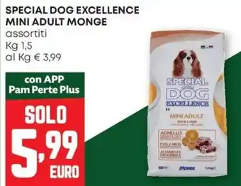 Pam Special dog excellence mini adult MONGE offerta