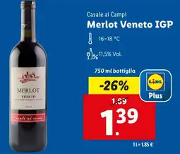 Lidl Casale ai Campi Merlot Veneto IGP offerta