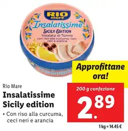 Lidl Rio Mare Insalatissime Sicily edition offerta
