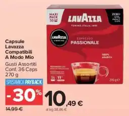 Carrefour Market Capsule Lavazza Compatibili A Modo Mio offerta