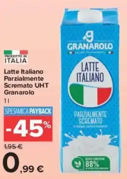 Carrefour Market Latte Italiano Parzialmente Scremato UHT Granarolo offerta