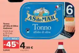 Carrefour Market Tonno all'Olio di Oliva Asdomar offerta
