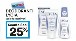 Coop Superstore Deodoranti LYCIA offerta