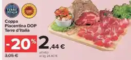 Carrefour Market Coppa Piacentina DOP Terre d'Italia offerta