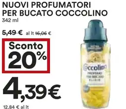 Coop Superstore Nuovi profumatori per bucato COCCOLINO offerta