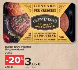 Carrefour Market Burger Vegetale Unconventional offerta