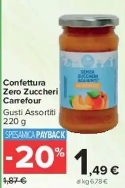 Carrefour Market Confettura Zero Zuccheri Carrefour offerta