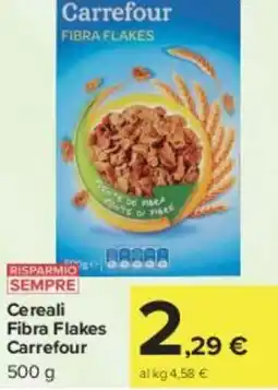 Carrefour Market Cereali Fibra Flakes Carrefour offerta