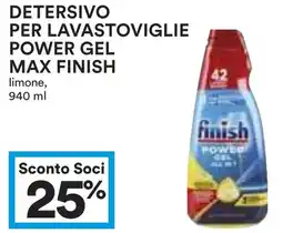Coop Superstore Detersivo per lavastoviglie power gel max FINISH offerta