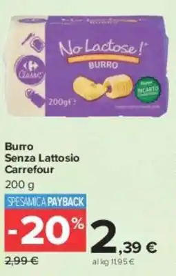 Carrefour Market Burro Senza Lattosio Carrefour offerta