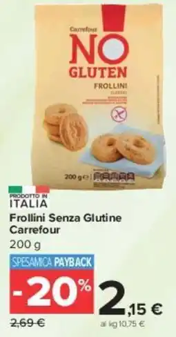 Carrefour Market Frollini Senza Glutine Carrefour offerta