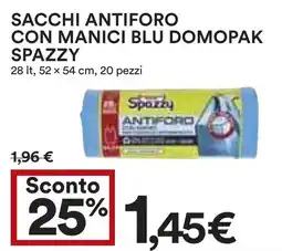 Coop Superstore Sacchi antiforo con manici blu domopak SPAZZY offerta