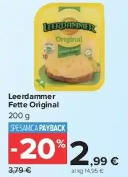 Carrefour Market Leerdammer Fette Original offerta