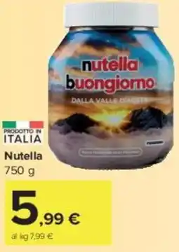 Carrefour Market Nutella buongiorno offerta
