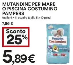 Coop Superstore Mutandine per mare o piscina costumino PAMPERS offerta