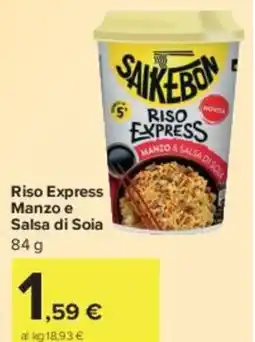 Carrefour Market Riso Express Manzo e Salsa di Soia offerta