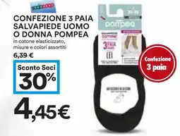 Coop Superstore Confezione 3 paia salvapiede uomo o donna POMPEA offerta