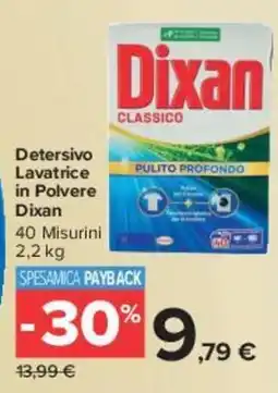 Carrefour Market Detersivo Lavatrice in Polvere Dixan offerta