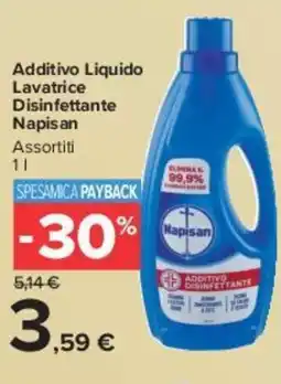 Carrefour Market Additivo Liquido Lavatrice Disinfettante Napisan offerta