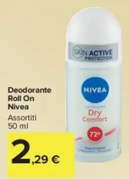 Carrefour Market Deodorante Roll On Nivea Assortiti offerta