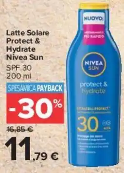 Carrefour Market Latte Solare Protect & Hydrate Nivea Sun SPF 30 offerta