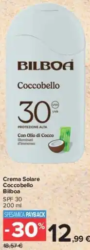 Carrefour Market Crema Solare Coccobello Bilboa SPF 30 offerta