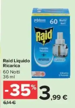 Carrefour Market Raid Liquido Ricarica offerta