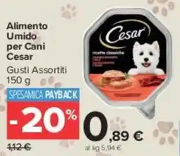 Carrefour Market Alimento Umido per Cani Cesar offerta