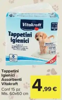 Carrefour Market Tappetini Igienici Assorbenti Vitakraft offerta