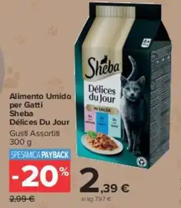 Carrefour Market Alimento Umido per Gatti Sheba Délices Du Jour offerta