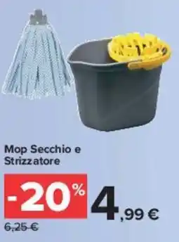 Carrefour Market Mop Secchio e Strizzatore offerta
