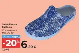 Carrefour Market Sabot Donna Fantasia offerta