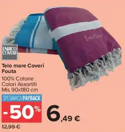 Carrefour Market ENRICO COVERI Telo mare Coveri Fouta offerta