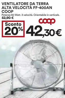 Coop Superstore Ventilatore da terra alta velocità ff-400an COOP offerta