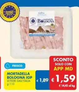 MD Discount Mortadella bologna IGP LETTERE DALL'ITALIA offerta
