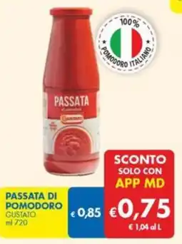 MD Discount Passata di pomodoro GUSTATO offerta