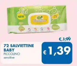 MD Discount 72 salviettine baby PICCOLINO sensitive offerta