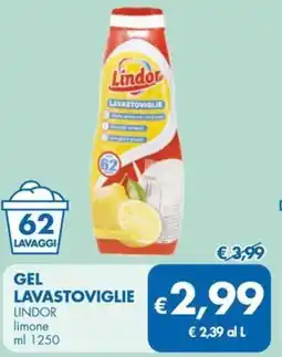 MD Discount Gel lavastoviglie LINDOR limone offerta